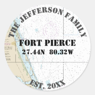 Adesivo Selos náuticos do envelope de Fort Pierce Florida