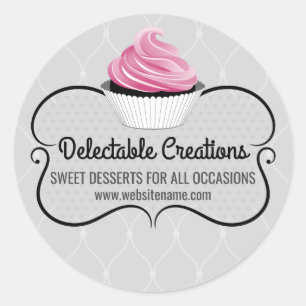 Adesivo Selos para Cupcake Elegante