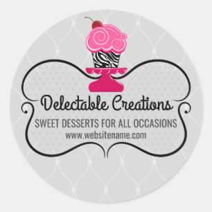 Adesivo Selos para Cupcake Elegante