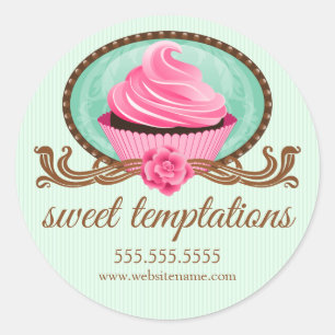 Adesivo Selos para Cupcake Elegante