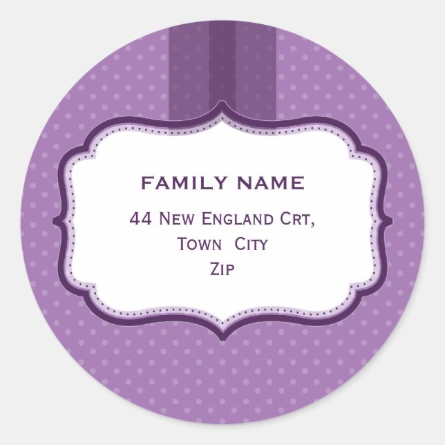 Adesivo SELOS PERSONALIZADOS DE ENDEREÇO: luster 6 (Frente)