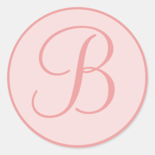 Adesivo Selos pessoais Monogrammed cor-de-rosa