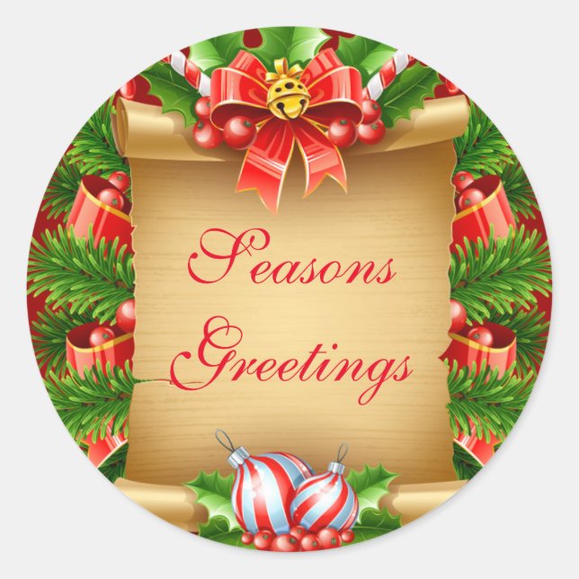 Adesivo Selos Saudações Vinhetas de Férias (Frente)