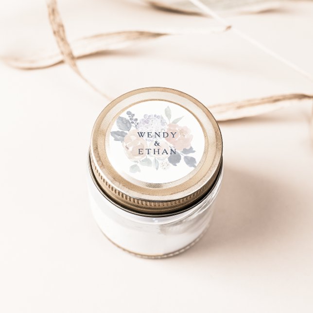 Adesivo Selos Simples De Envelope Floral De Casamento Russ (Criador carregado)