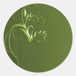 Adesivo Selos verdes elegantes do envelope do casamento