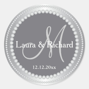Adesivo Selos Wedding personalizados do monograma das