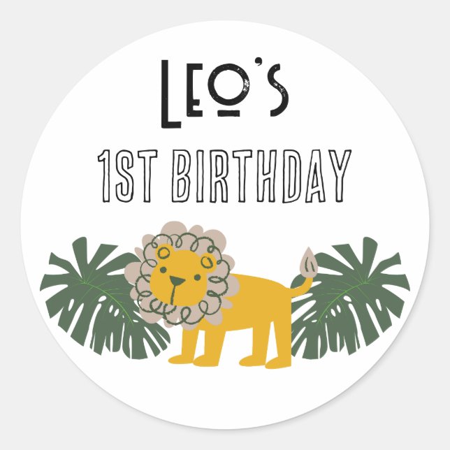 Adesivo Selva da Primeira Festa de aniversário da rua 1 (Frente)