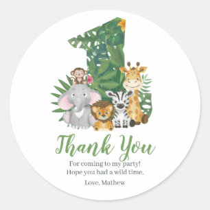 Adesivo Selva primeiro aniversario Selvagem Safari