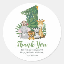 Adesivo Selva primeiro aniversario Selvagem Safari