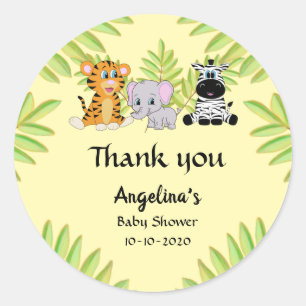 Adesivo Selva Safari chá de fraldas Cuja Corte É Feita O