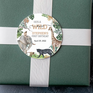 Adesivo Selva Safari Selvagem Um Pantera Negra Aniversário