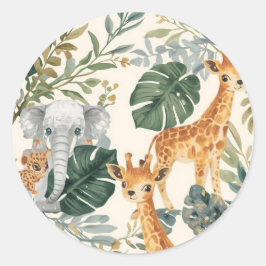 Adesivo Selvagem Safari de Animais da Selva Aniversário Cl