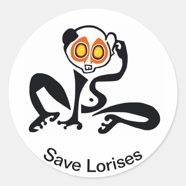 Adesivo Selvagem - Salva LORISES - Vinheta Natureza (Frente)
