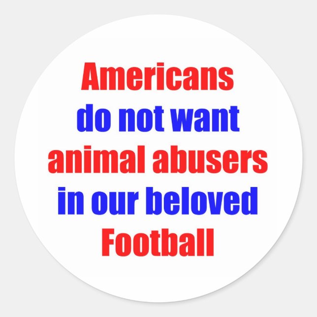 Adesivo Sem Abusos Animais No Futebol (Frente)