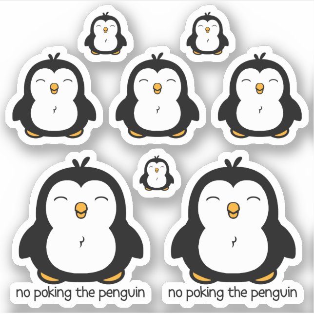 Adesivo Sem Apontar O Corte Do Pinguim 8 (Frente)