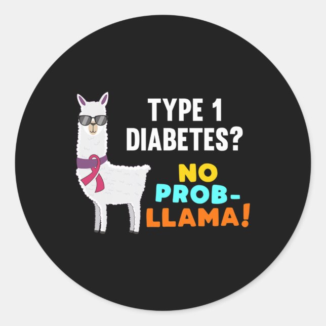 Adesivo Sem Awarenes Prob-Lama T1D Tipo 1 (Frente)
