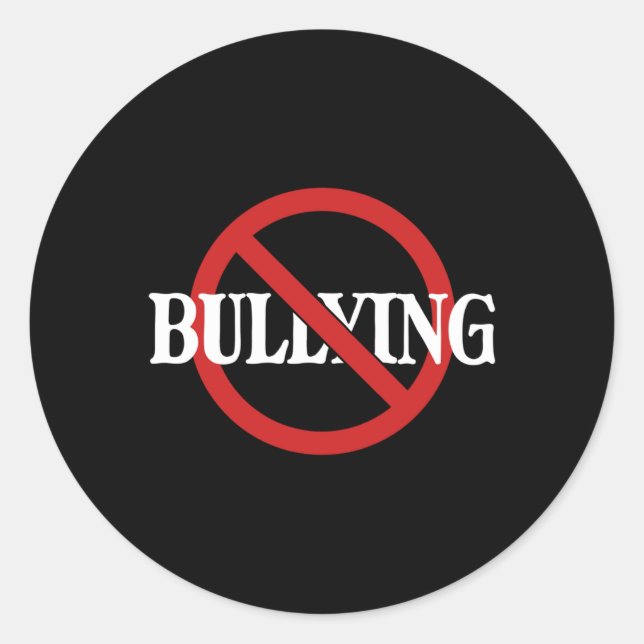 Adesivo Sem Bullying Pare De Assustar A Bondade Laranja (Frente)