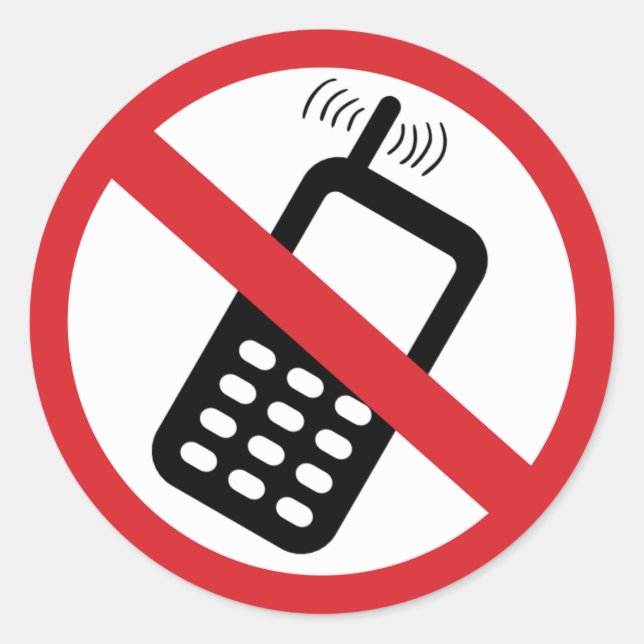Adesivo Sem Celulares (Frente)