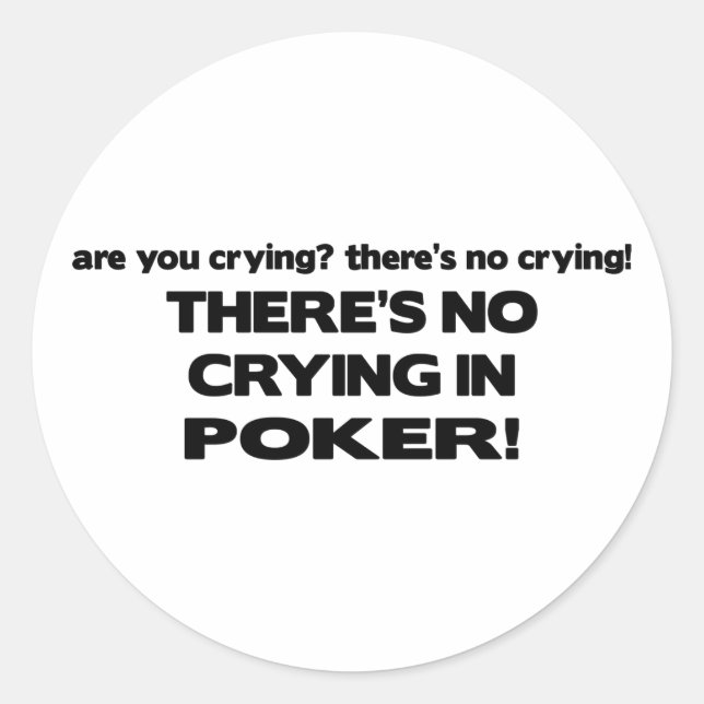 Adesivo Sem Choro - Poker (Frente)