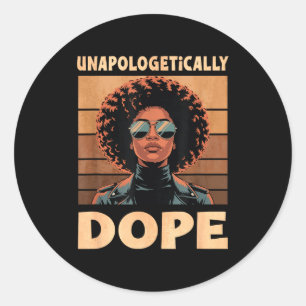 Adesivo Sem desculpas Mulher Afro Vintage 70s