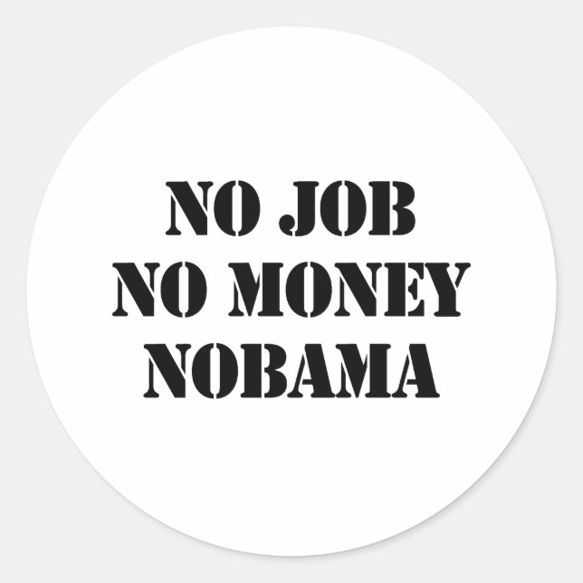 ADESIVO SEM EMPREGO NOBAMA (Frente)