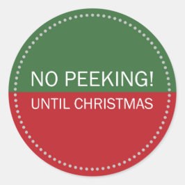 Adesivo Sem espionagem até o Natal verde e vermelho