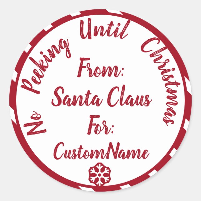 Adesivo Sem espionagem até o presente de Natal (Frente)