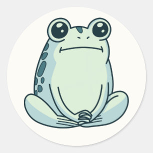 Adesivo Sem expressão, Tranquilo, Sapo Meditando Zen