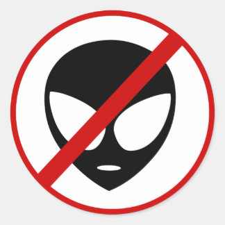 Adesivo sem extraterrestres