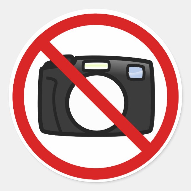 Adesivo Sem fotografia, sem câmaras (Frente)