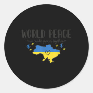 Adesivo Sem guerra de Camisa Da Paz Mundial Na Ucrânia