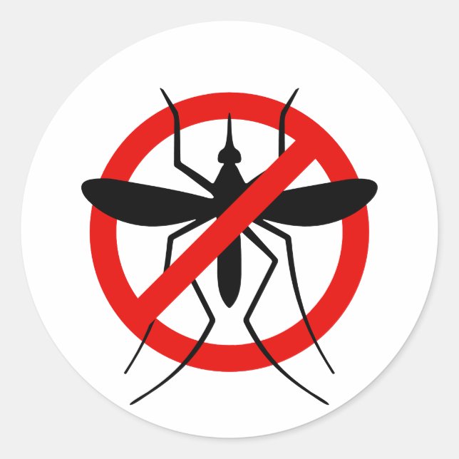 Adesivo Sem Ícone De Controle De Pest De Mosquito (Frente)