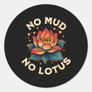 Adesivo Sem Lama Não Há Lótus Yoga Meditação Espiritual