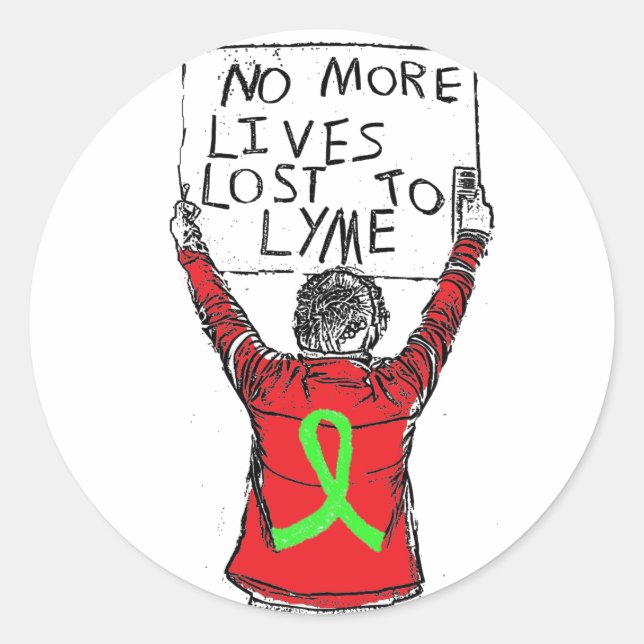 Adesivo Sem mais vidas perdidas no Lyme Disease Sticker (Frente)