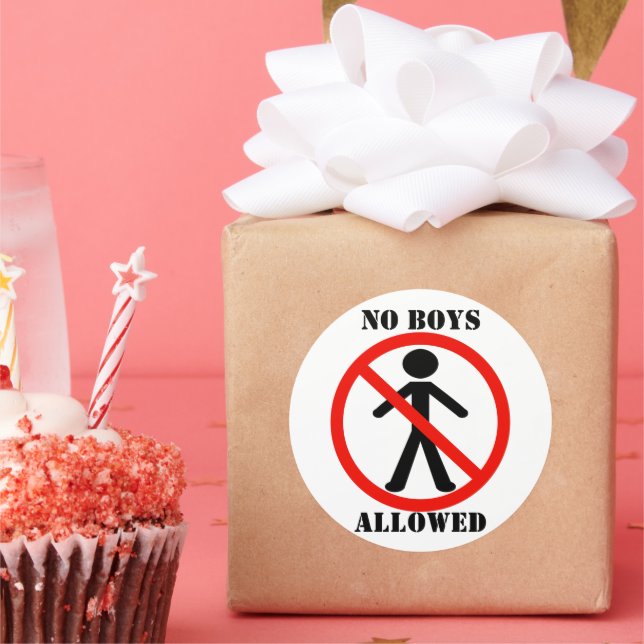 Adesivo Sem Meninos Permitidos (Festa)