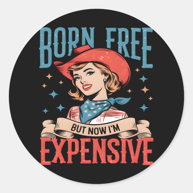 Adesivo Sem nascer, mas agora sou uma citação engraçada (Frente)