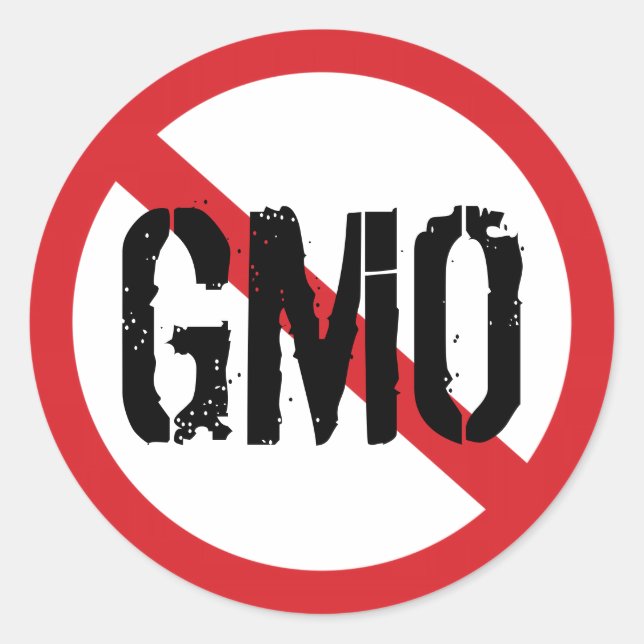 Adesivo Sem OGM Alimento Geneticamente Modificado (Frente)