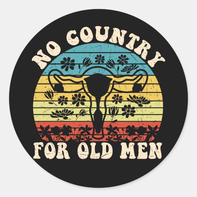 Adesivo Sem País Para O Útero Do Homem Velho (Frente)