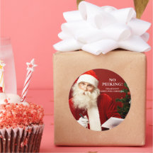 Sem palitos de presentes redondos do Papai Noel