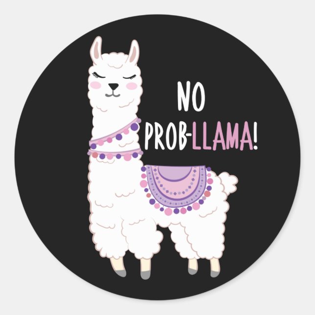 Adesivo Sem Problemas Llama (Frente)