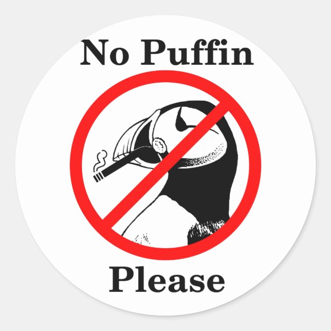 Adesivo Sem Puffin, por favor (Frente)