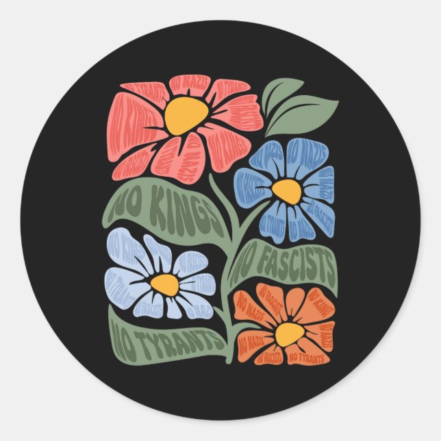 Adesivo Sem Reis Nos Estados Unidos Resistirem A Trump Pro (Frente)