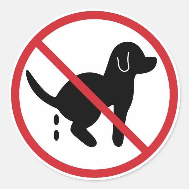 Adesivo Sem Resíduos de Cães (Frente)