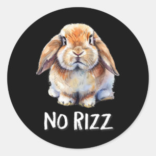 Adesivo Sem Rizz Mini Holland Lop Bunny Rabbit Lover