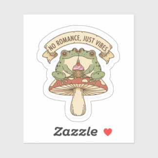 Adesivo Sem Romance, Apenas Vibes | Núcleo de Cogumelo de
