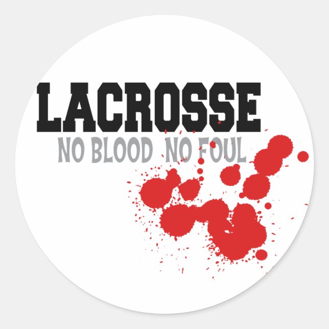 Adesivo Sem Sangue Sem Presente De Lacrosse Foul (Frente)
