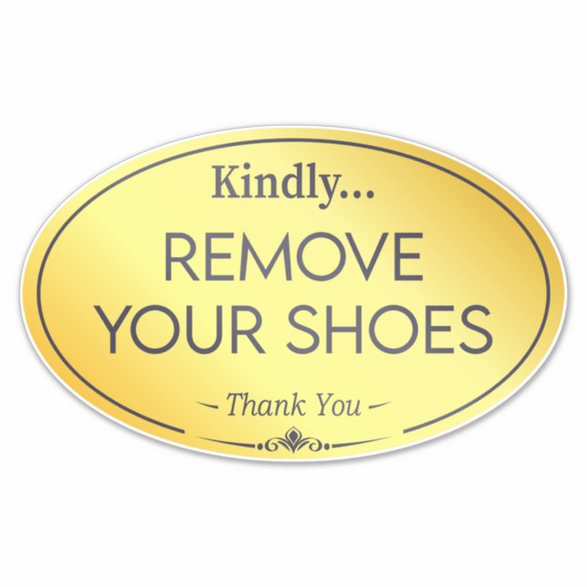 Adesivo Sem sinal de Calçados (Frente)