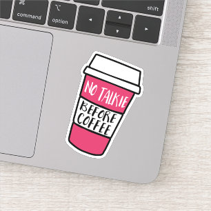 Adesivo Sem Talkie Antes Do Café  Amantes De Café Engra