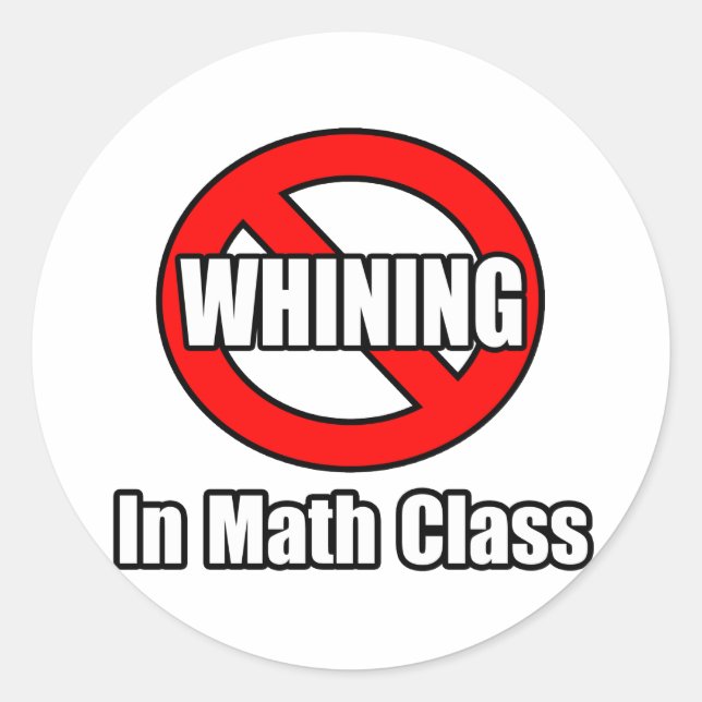 Adesivo Sem Trigo Na Classe De Matemática (Frente)