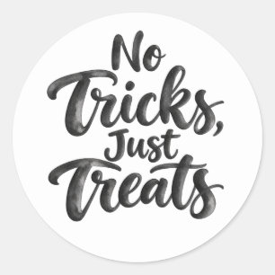 Adesivo Sem Truques, Apenas Guloseimas   Festa de Hallowee